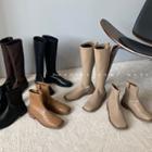 Square-toe Short Boots / Tall Boots
