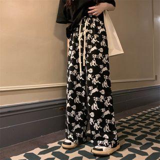 Dog Sweatpants Black & White - One Size