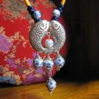 Ceramic Bead & Fish Pendant Necklace