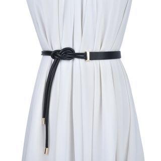 Tied Faux Leather Belt