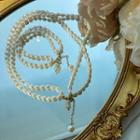 Flower Freshwater Pearl Layered Bracelet / Choker