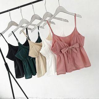 Plain Bow Spaghetti Strap Top