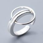925 Sterling Silver Hoop Open Ring Silver - One Size