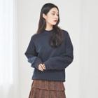 Mock-neck Cotton Sweatshirt