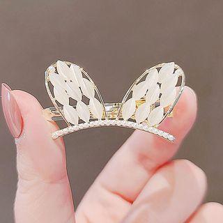 Rabbit Ear Hair Clip Ly2233 - White - One Size