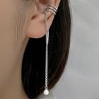 Faux Pearl Threader Earring 1 Pc - Faux Pearl Threader Earring - Silver - One Size