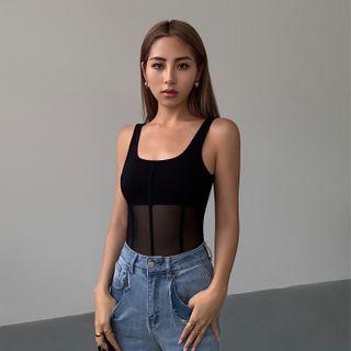 Plain Translucent Tank Top