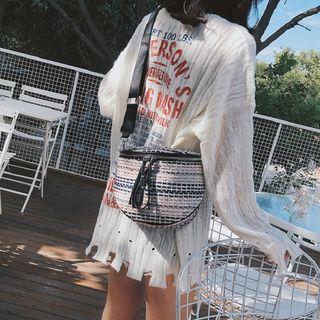 Woven Stitch Accent Crossbody Bag