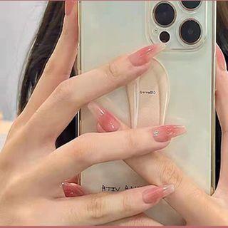Gradient Pointed Faux Nail Tips R269 - Red - One Size