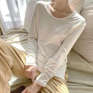 N Efct U-neck Slit-side T-shirt