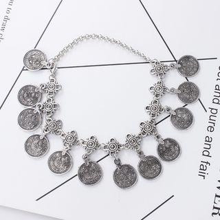 Alloy Coin Dangling Anklet As Shown In Figure - One Size