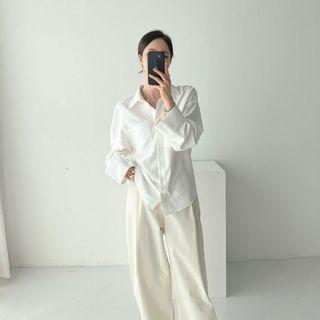 Pocket-front Two-way Blouse