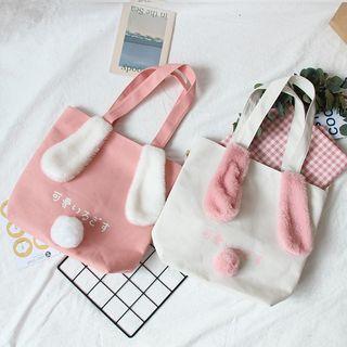 Ear Accent Canvas Tote Bag