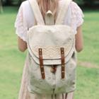 Lace Trim Embroidered Lightweight Backpack