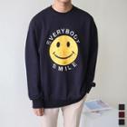 Everybody Smile Printed Boxy Sweatshirt