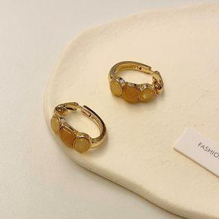 Alloy Hoop Earring Clip On Earring - 1 Pair - Gold - One Size