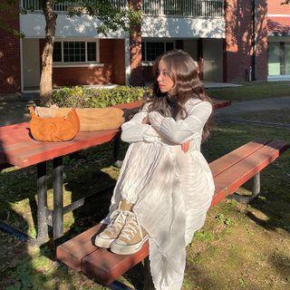 Tiered Crinkled Long Wrap Dress