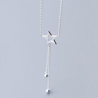925 Sterling Silver Star Pendant Necklace S925 Silver - As Shown In Figure - One Size
