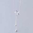 925 Sterling Silver Star Pendant Necklace S925 Silver - As Shown In Figure - One Size