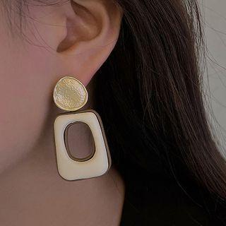 Rectangle Resin Dangle Earring