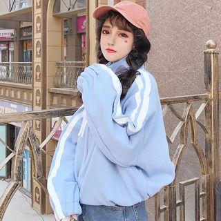 Long-sleeve Stand-collar Loose-fit Top