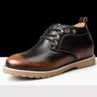 Genuine Leather Burnished Fleece-lined Shoes