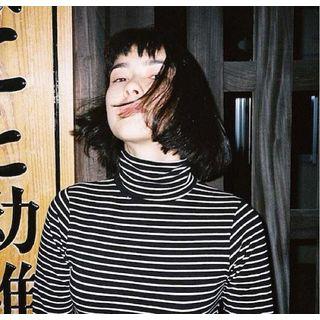 Striped Mock-turtleneck Sweater