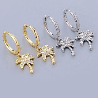 Tree Rhinestone Drop Earring