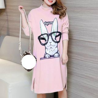 Long-sleeve Cartoon A-line Dress
