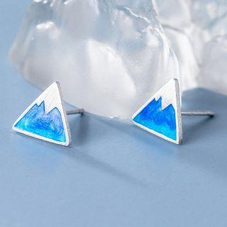 Mountain Stud Earring 1 Pair - Silver - One Size