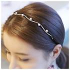 Faux Pearl Rhinestone Hair Band