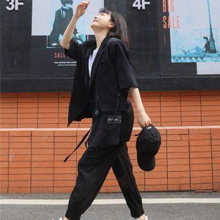 Loose-fit Short-sleeve Light Blazer