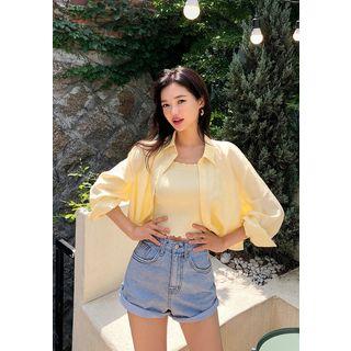 Pastel Color Short Line Shirt