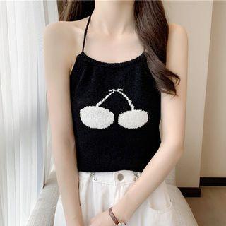 Cherry Knit Camisole Top