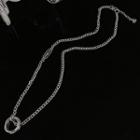 Hoop Pendant Necklace 01 - 1pc - Silver - One Size