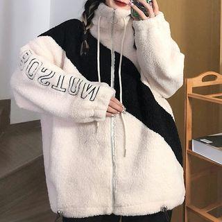 Two-tone Stand-collar Fleece Jacket