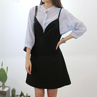 Spaghetti-strap Sweetheart-neckline Mini Dress