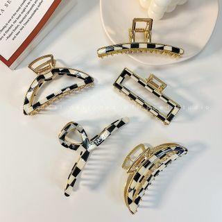 Checker Acrylic Hair Clamp (various Designs)