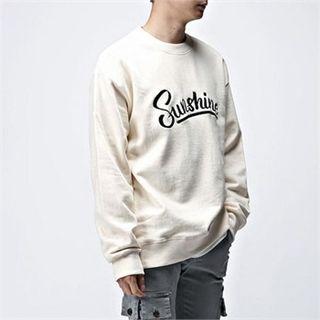 Sunshine Lettering-embroidered Sweatshirt