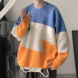 Contrast Knit Sweater