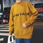 Loose-fit Lettering Knit Sweater