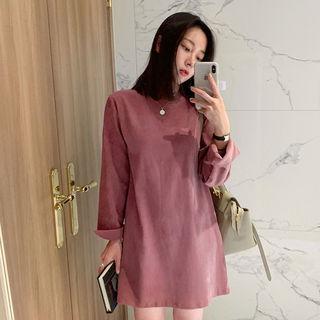 Zip-back Corduroy Minidress