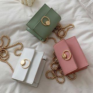 Faux Leather Hoop Crossbody Bag