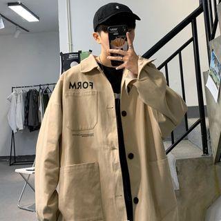 Letter Printed Plain Jacket