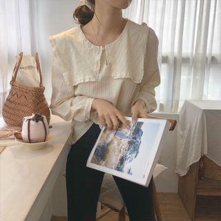 Long-sleeve Peter Pan-collar Blouse