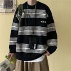 Numbering Striped Sweater