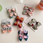 Set Of 2: Floral Bow Hair Clip
