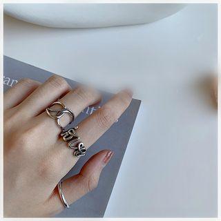 925 Sterling Silver Twisted Ring / Layered Ring