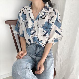 Print Short-sleeve Shirt As Shown In Figure - One Size