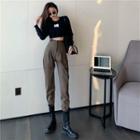 Button-up Straight-fit Dress Pants